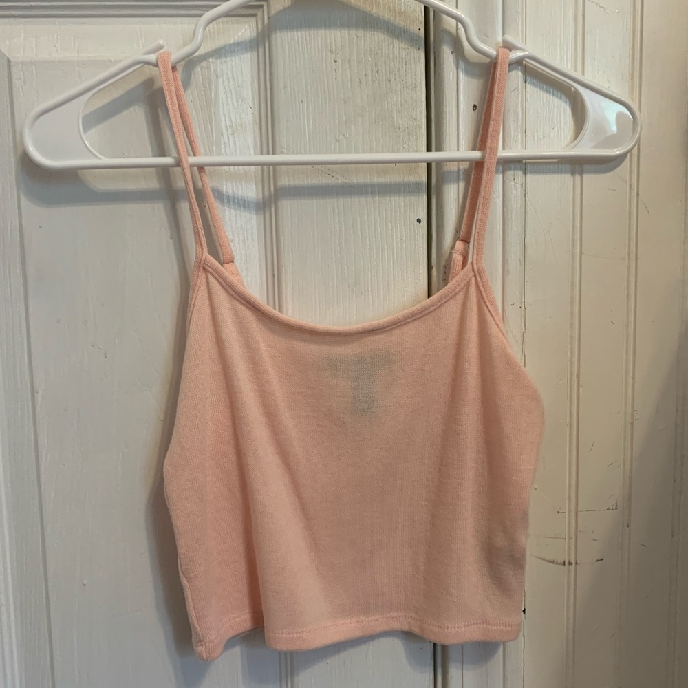 Pink forever 21 noodle strap tank top